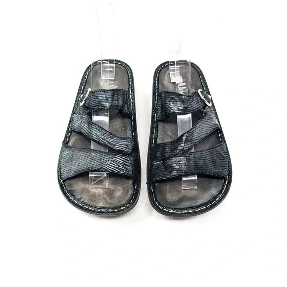 Alegria Womens 8/8.5 Colette Sandals Royals Holographic Iridescent Comfort 38 - Picture 6 of 11